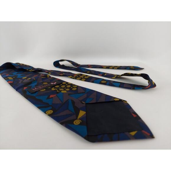 Mulberry Thai Silks Men's Abstract Geometric Colorful Tie - Picture 6 of 6